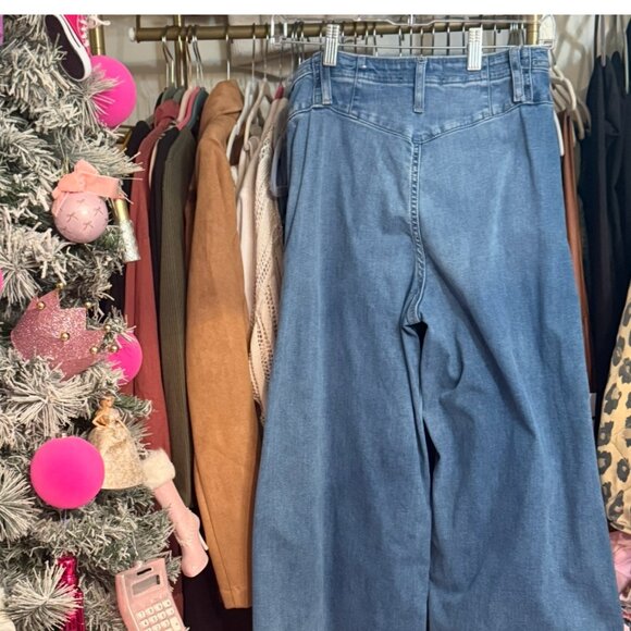 Free People We the Libre Wide Leg Jeans - Picture 3 of 4